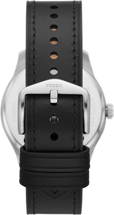 Fossil Coachman CH2891 - Stoer Herenhorloge Met Brede Leren Band En Stopwatch Functie