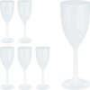 Relaxdays kunststof wijnglazen - set van 6 - plastic glazen - 220 ml - herbruikbaar