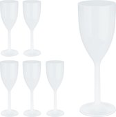 Relaxdays kunststof wijnglazen - set van 6 - plastic glazen - 220 ml - herbruikbaar