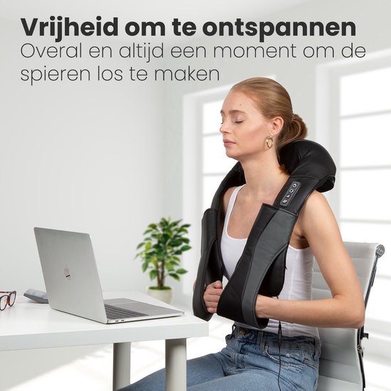 SYS - Shiatsu MassageKussen - Rug, Schouder en Nekmassage - Warmte ...