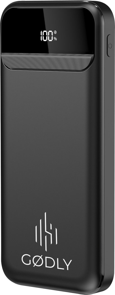 GØDLY® - Powerbank 10000 mah - Ultra Snellader 22.5W! - - USB, USB C & Micro USB - Geschikt voor iPhone, Samsung en meer - Toegestaan in vliegtuig