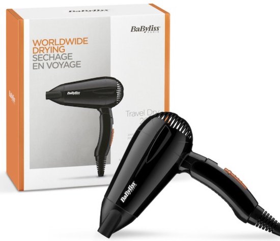 Babyliss 5344E Travel Reis Dry Föhn 2000W Zwart | bol.com