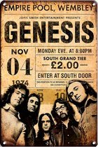 Signs-USA - Concert Sign - metaal - Genesis - 1974 concert ticket - 30x40 cm