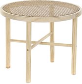 Table d'appoint ronde bois rotin naturel 50 x 40 cm - Home Deco meubles et tables