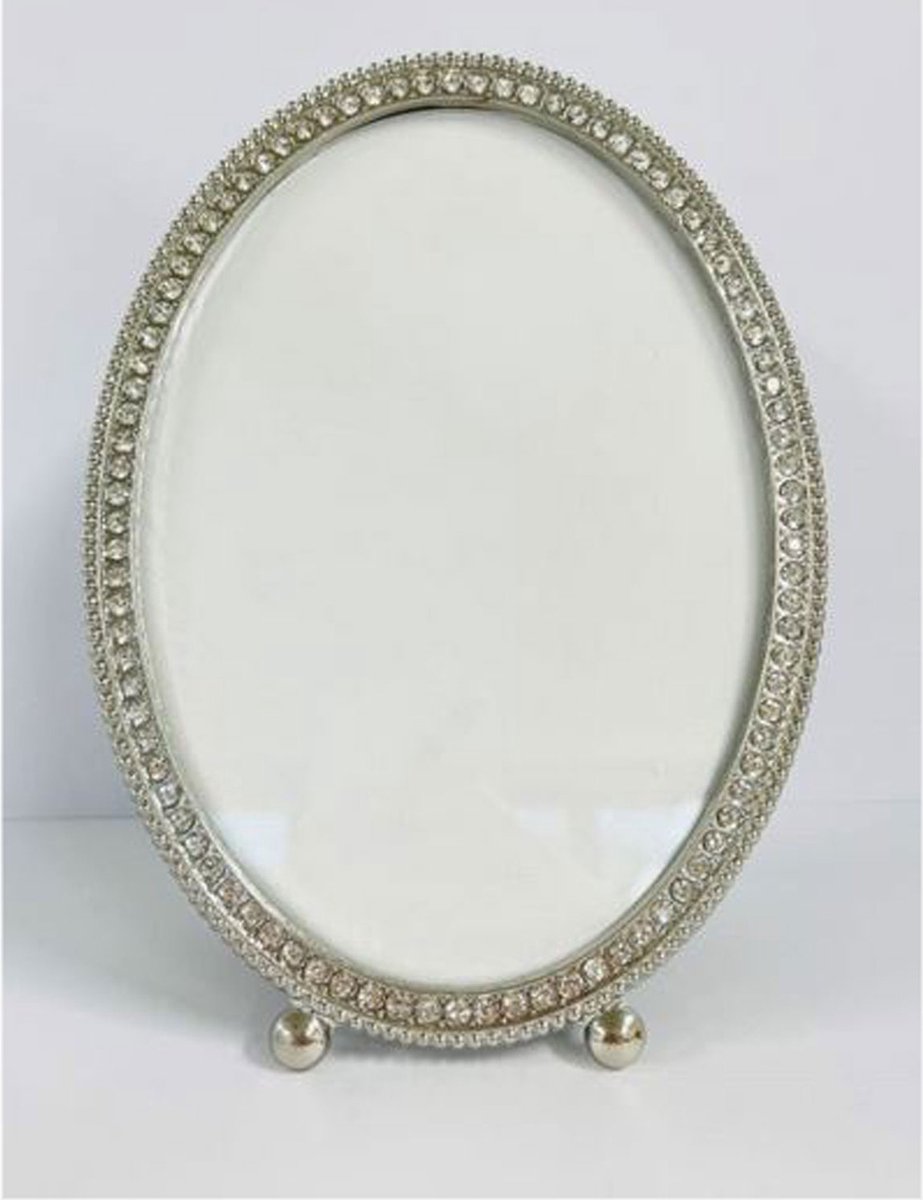 Meander - Fotolijst - Ovaal - Strass - Zilver - 13 x 18 cm