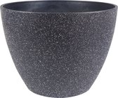 Pot de fleur / cache-pot en plastique recyclé / poudre de pierre noire dia 36 cm et hauteur 27 cm - Intérieur et extérieur