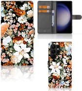 Hoesje geschikt voor Samsung Galaxy S23 Ultra Dark Flowers