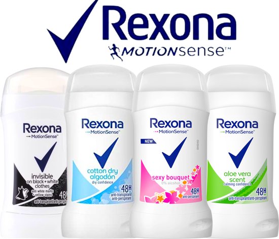 Rexona Motion Sense Body Love Deodorant Vrouw - Deodorant Stick - 4 x 40 g  - Deodorant... | bol.com