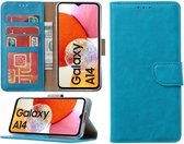Coque Samsung Galaxy A14 - Bookcase avec porte-cartes - Turquoise