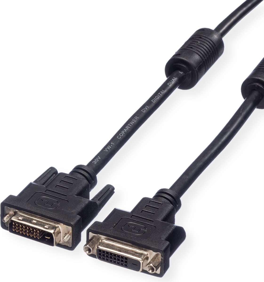 VALUE DVI verlengkabel, DVI M-F, (24+1) dual link, 3 m