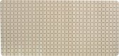 MSV Tapis antidérapant Douche/baignoire salle de bain - caoutchouc - beige - 76 x 36 cm - avec ventouses