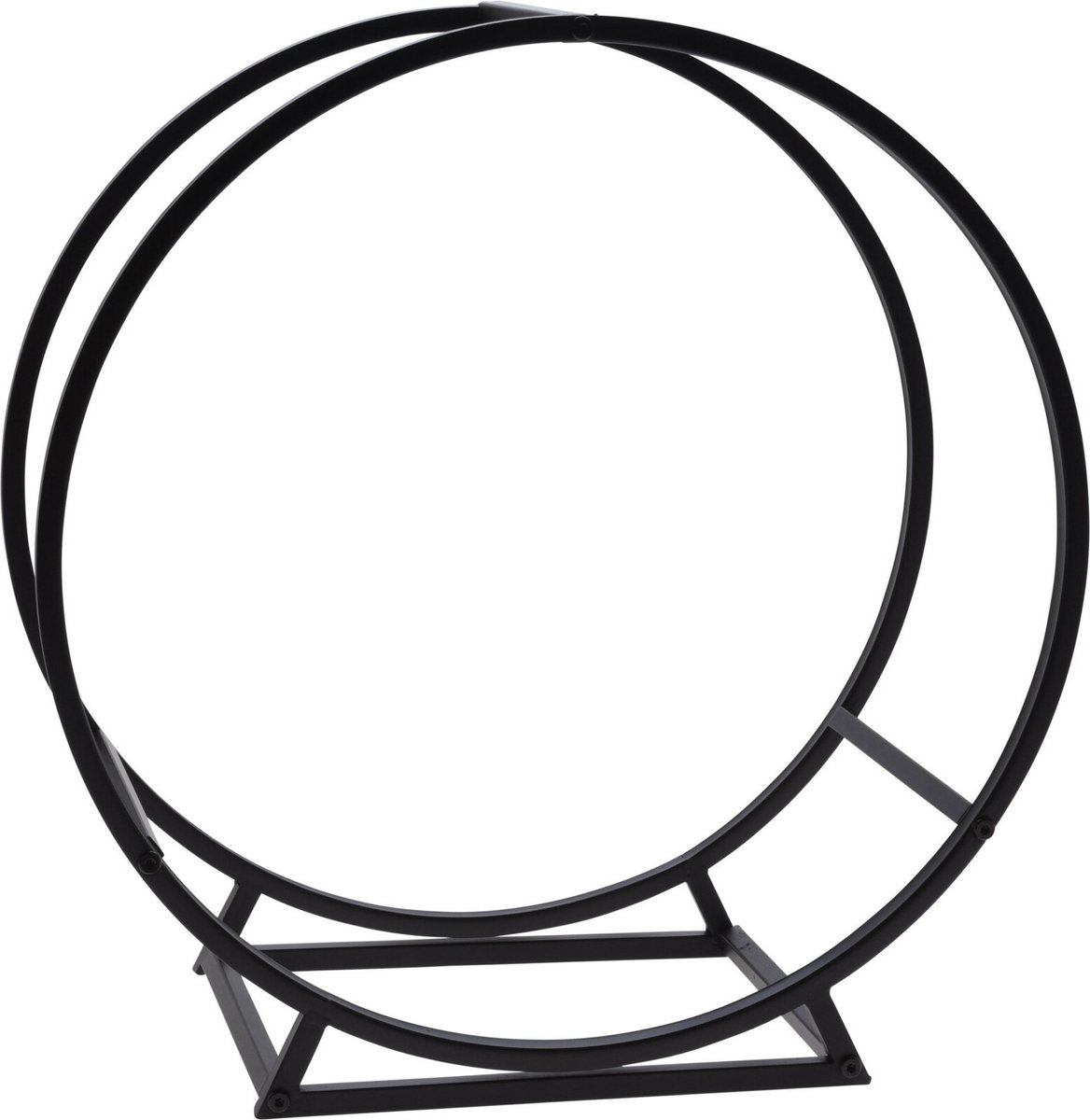 Pro Garden Haardhout/houtblokken Opslag Rek - Zwart - 50x25x51 Cm