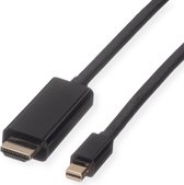 ROLINE 11.04.5797 adaptateur de câble vidéo 3 m Mini DisplayPort noir