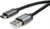Câble USB 2.0, C-A, M/M, noir, 0,8 m