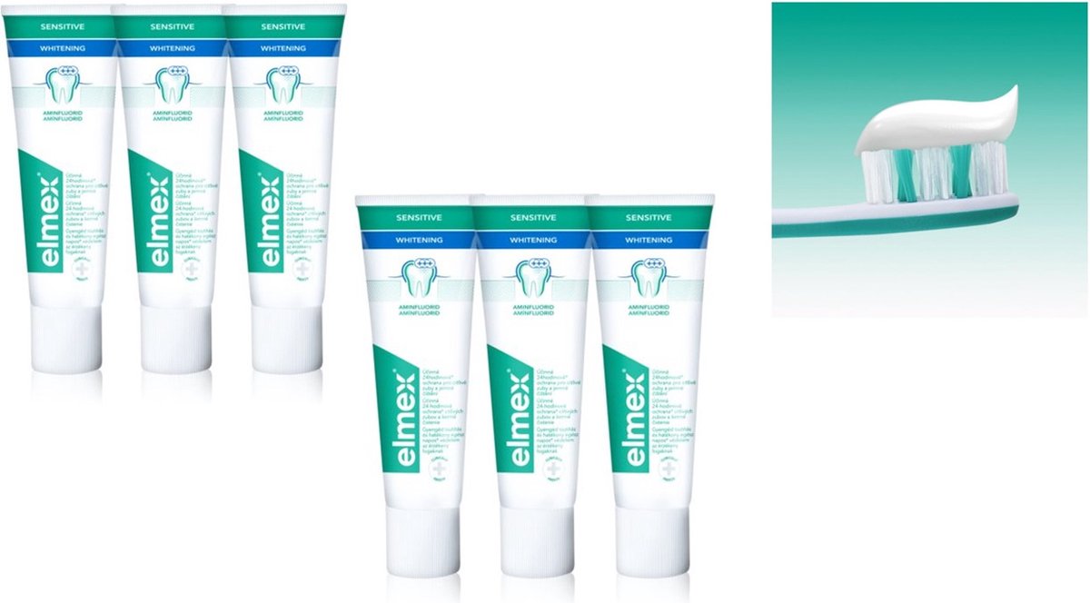 Elmex - Tandpasta - Sensitive Whitening - 6 x 75ML