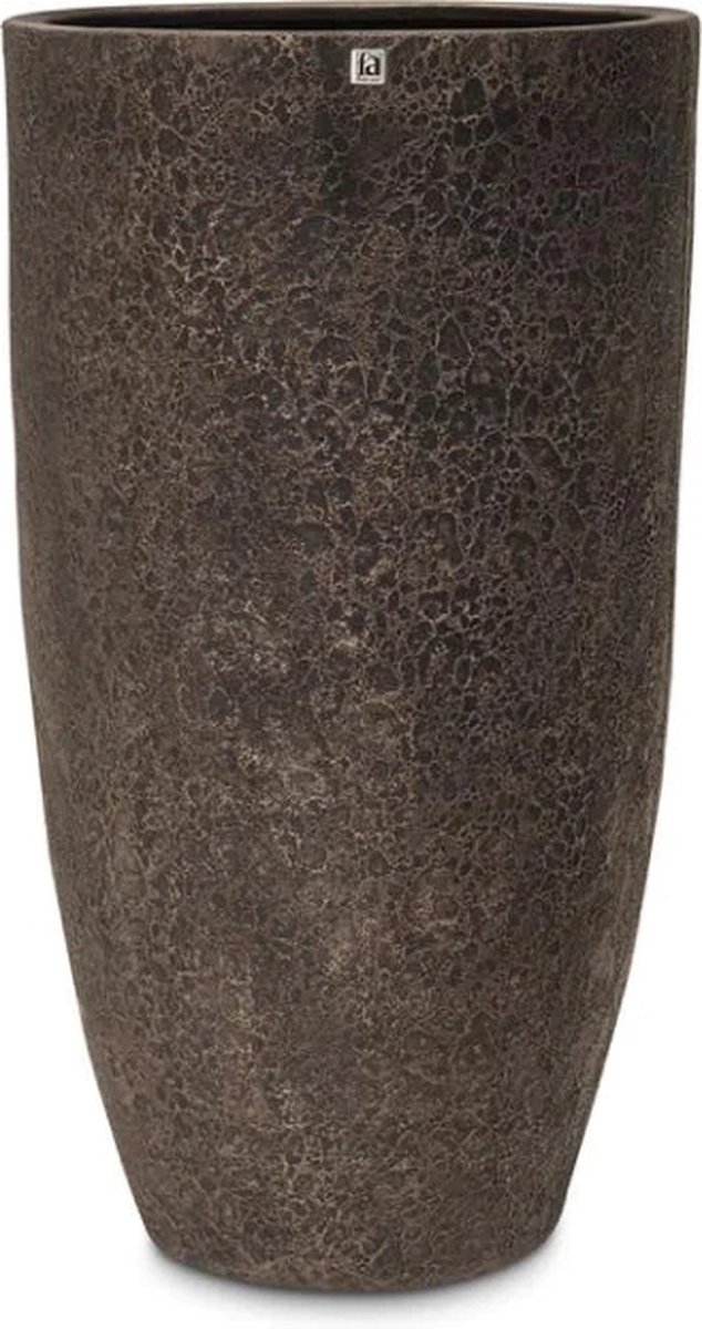 Luxe Plantenpot XXL | Antiek Brons Koper Look | Grote bloempot voor binnen en buiten | Lava Plantenbak | Patina | 56 x 103 cm