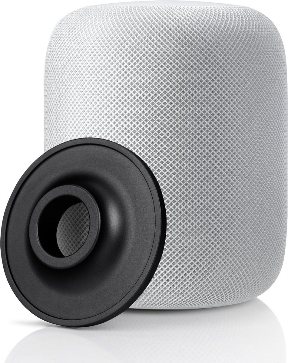 Case2go - Standaard geschikt voor Apple HomePod - Anti Slip Speaker Houder - Metalen Stand - Zwart