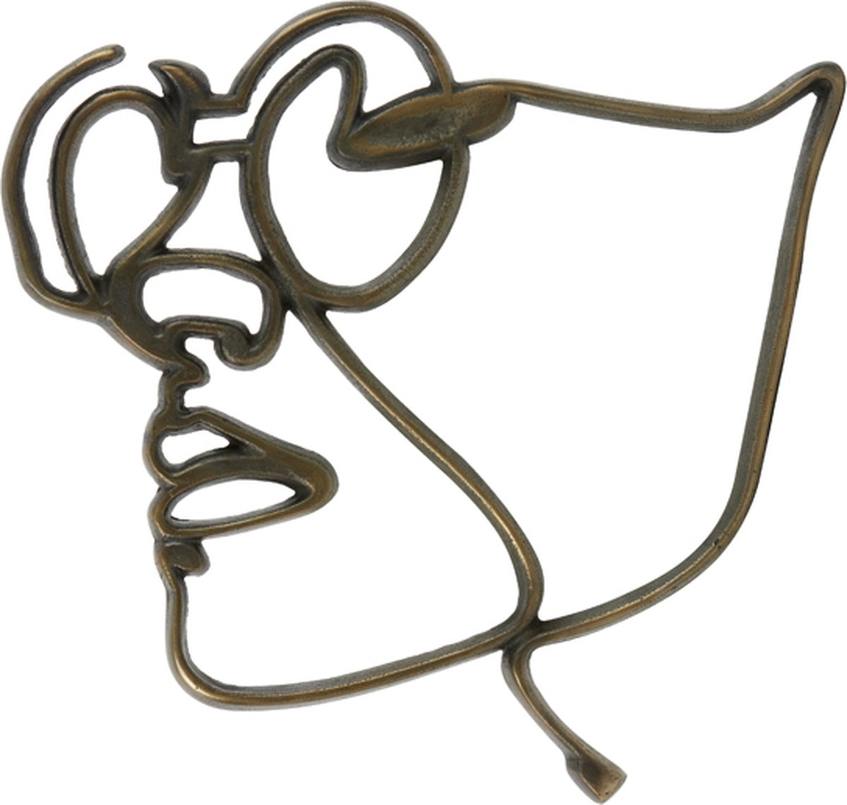 Light&living Wandornament 42x8,5x45 cm FACE antiek brons