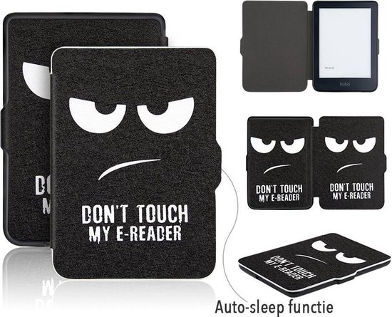 Lunso - Geschikt voor Kobo Clara HD hoes (6 inch) - sleep cover - Don't Touch