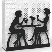 Metalen Servethouder voor Thuis Keuken Restaurant Picknick Tafelblad Papier Organizer Rechtop Tissue Dispenser (Vrouw)