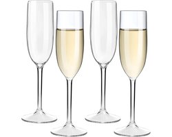 Tritan-Kunststof, onbreekbaar, champagne-drinkglas, wijnglazen, glazen voor campingfeest, BPA-vrij, 170 ml, plastic mokken, set van 4