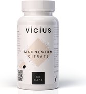 Vicius® Magnesium Citraat met Zink & Taurine - Magnesium voor spieren, botten & betere nachtrust - 60 capsules