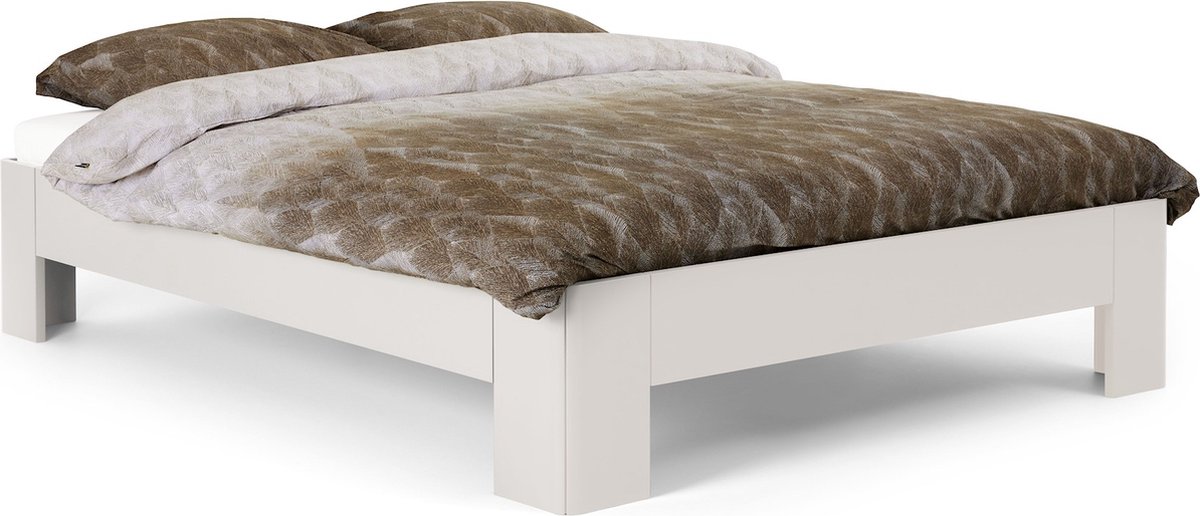 B Bright Fresh 450 Bed 160 x 220 cm - Bedframe Wit - Bedombouw - Instaphoogte: 45cm - Tweepersoonsbedden