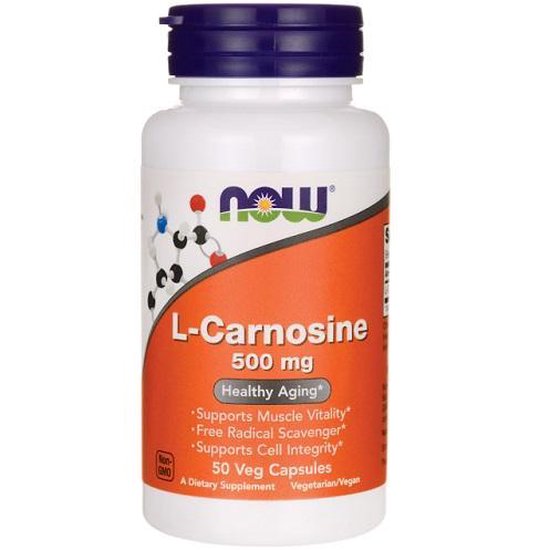 L-Carnosine 500 mg - 50 veggie caps - Now Foods