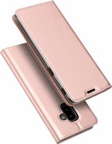 Dux Ducis pro serie - slim wallet hoes - Geschikt voor Samsung Galaxy J6 Plus 2018 - roze / goud