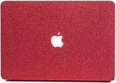 Lunso Geschikt voor MacBook Air 13 inch (2018-2019) cover hoes - case - Glitter rood
