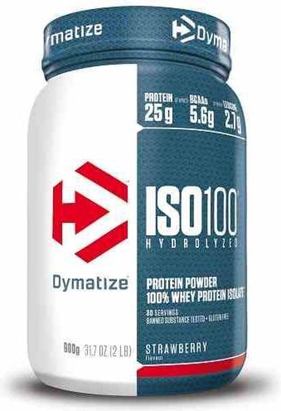 Dymatize ISO-100 Hydrolyzed - Eiwitpoeder / Eiwitshake - 2200 gram - Aardbei — afbeelding 5