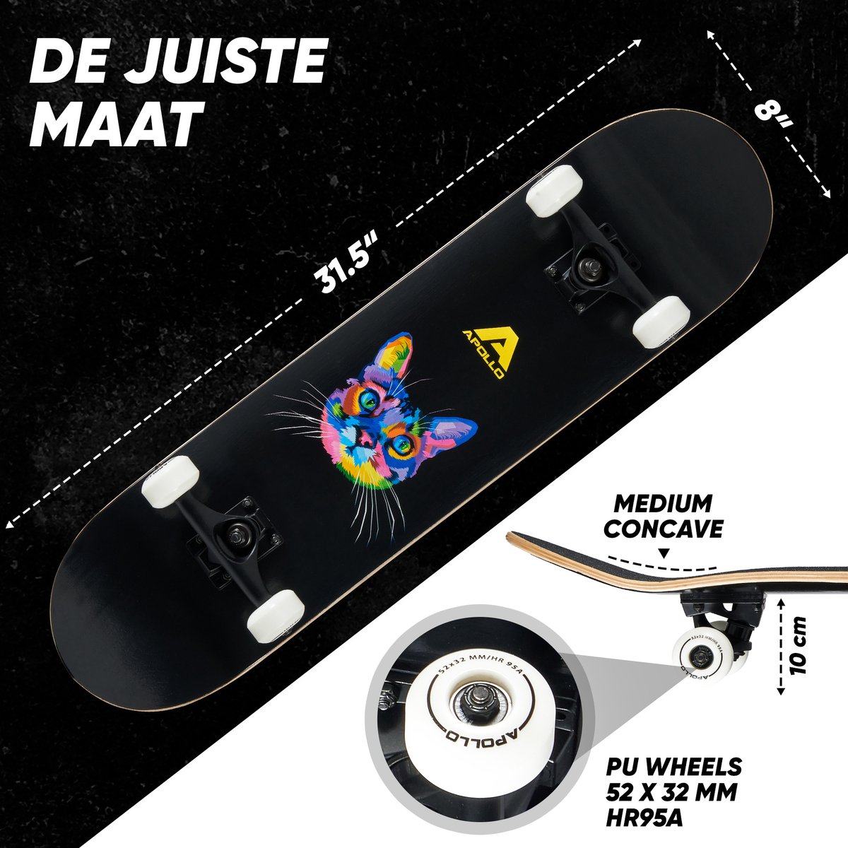 Apollo Skateboard kinderen en volwassenen Cat Board Cast