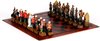 Afbeelding van het spelletje Luxe Schaakset met Lederen Reliëf Schaakbord - Thema Afrikaanse Zulu Oorlog - 32 Stukken Gemaakt van Hoogwaardige Kwaliteit Resin - Draagbaar - Geschikt voor Reizen - Zeldzaam