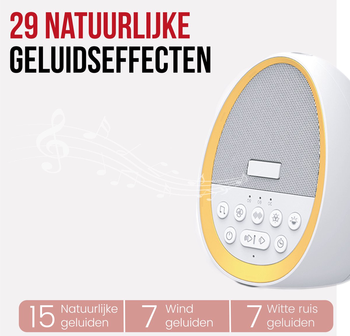 White Noise Machine Witte Ruis Slaaptrainer voor Baby Slaaphulp met
