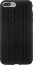 GadgetBay Zwart autoband silicone iPhone 7 Plus 8 Plus hoesje case tyre cover