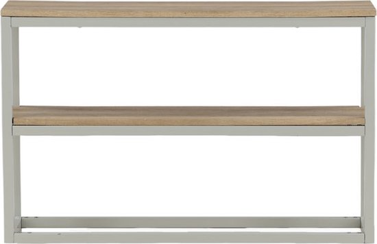 Rise sidetable met plank 30x110 cm es decor, grijs.