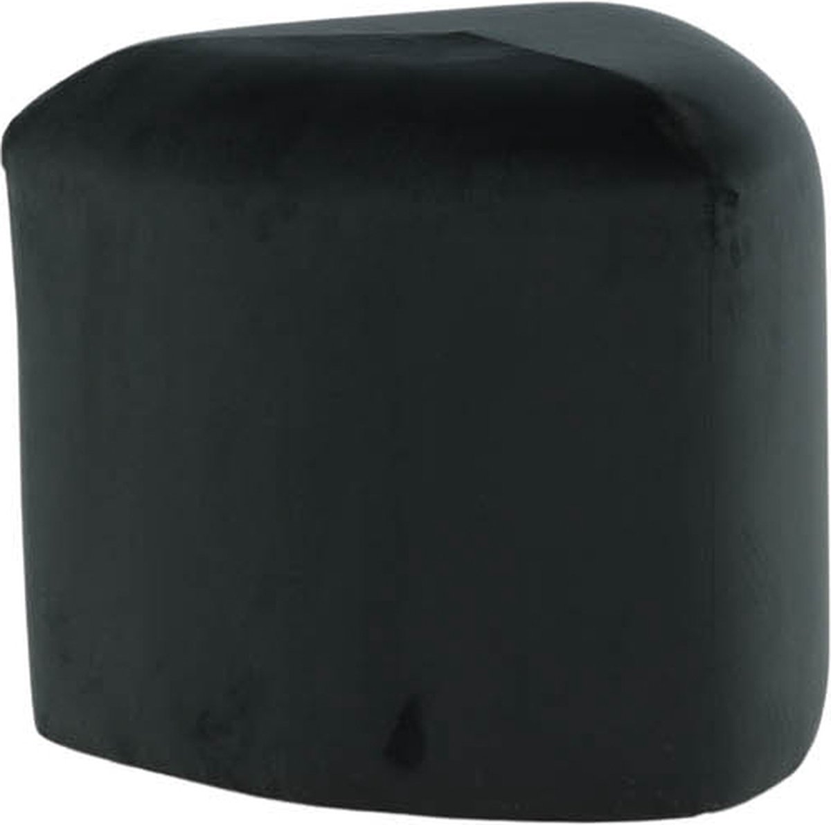 Peg poef, hocker Ø46cm velours zwart.