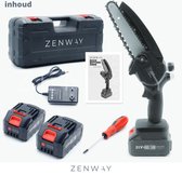 Zenway Mini Kettingzaag - Snoeizaag - 15 cm Bladbreedte - Zaagt Takken tot 15 cm Diameter