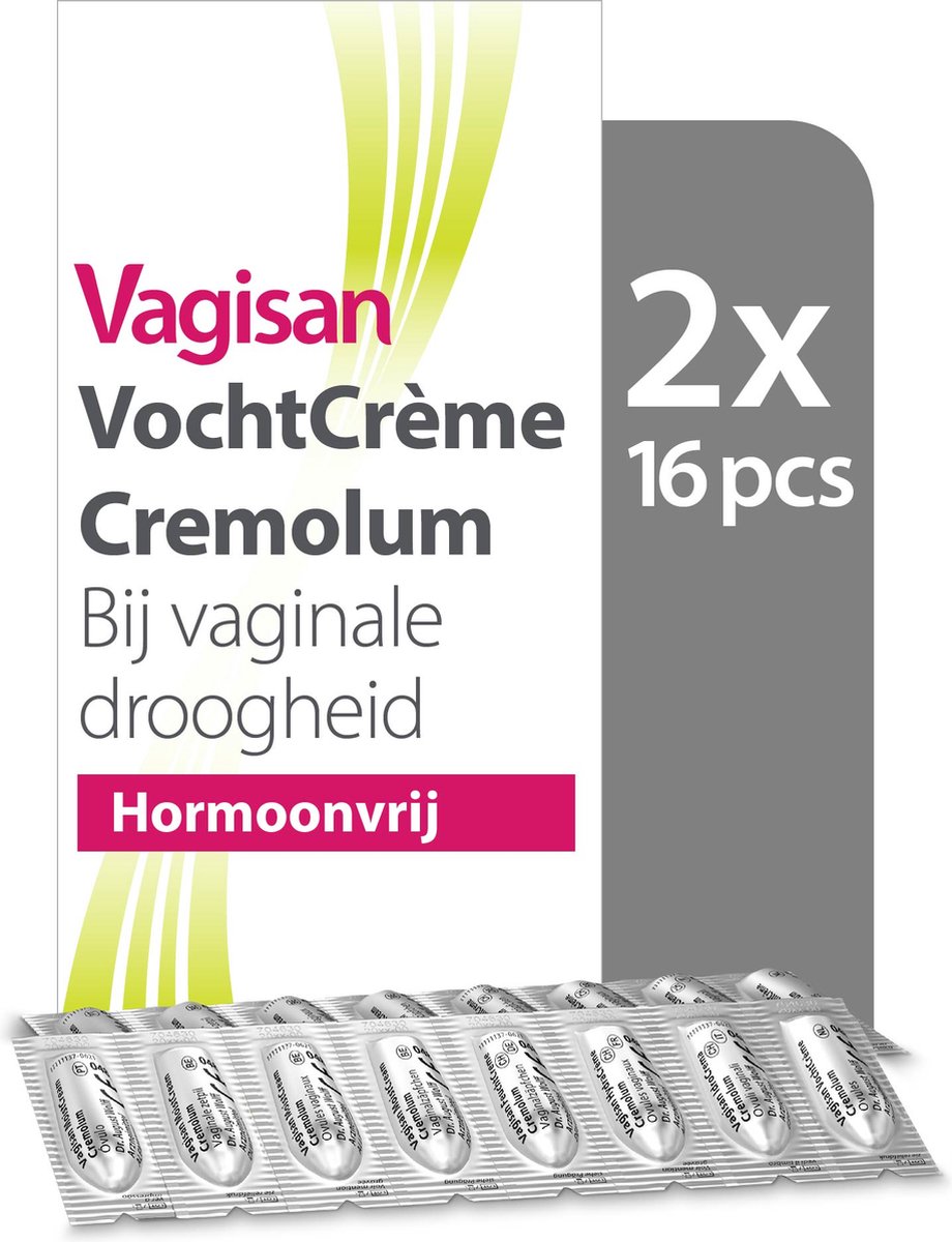 Goedkoopste Vagisan VochtCrème Cremolum 2X 16st | Bij Vaginale Droogheid | Hormoonvrij