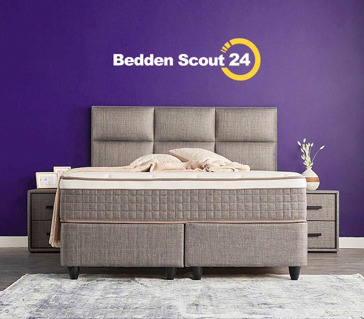 North bed vlak 180x200 Stone kopen