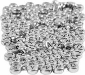 Letterkralen - Zilver - Afm 7 mm - gatgrootte 1,2 mm - 2x21 gram