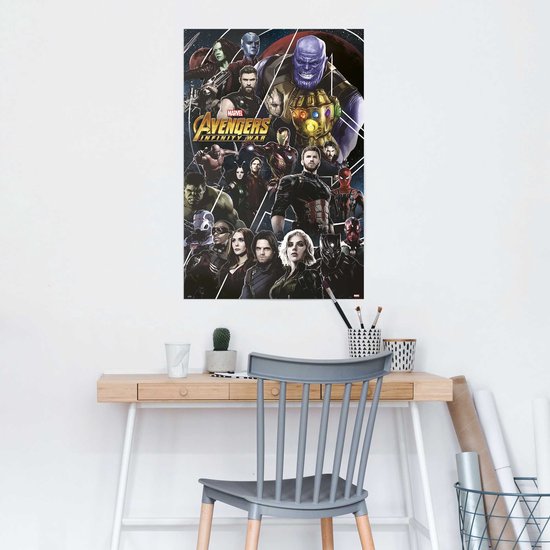Avengers poster - Infinity War - Marvel - Thor - Thanos - wanddecoratie - 61 x 91.5 cm - Avengers