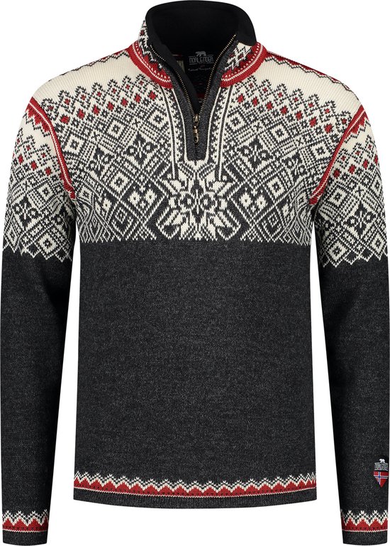 Sliktaa Gebreide jas voor heren, ritssluiting, cardigan, opstaande kraag, grof gebreid, fleecejack, warme sweater, Kaki, L