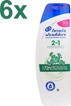 Head & Shoulders - 2in1 Antiprurito Shampoo - Jeukende Hoofdhuid - 6x 360 ml - Voordeelverpakking