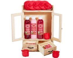 BRUBAKER Cosmetics | Bad en Verzorgingsset in Houten Kastje - Veenbessen Cadeauset 10 Delen - Kado vrouwen -Geschenkset - Verjaardag cadeau vrouw - ontspanning - Lichaamsreiniging - Cadeau - Bodylotion - Douchegel - Moederdag Cadeautje