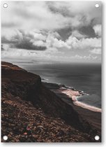 Kust met wolken - Lanzarote - Tuinposter 50x70cm