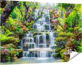 Gards Tuinposter Tropische Waterval in Thailand - 150x100 cm - Tuindoek - Tuindecoratie - Wanddecoratie buiten - Tuinschilderij