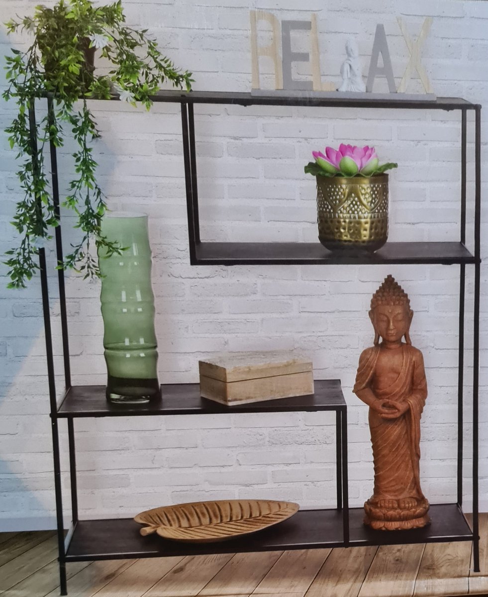 Metalen wandkast - Metal rek kast - wallcabinet - Metal/MDF - 75x25xh85 ...