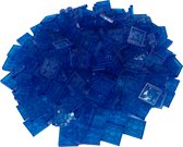 200 Bouwstenen 2x2 plate | Transparant Blauw | Compatibel met Lego Classic | Keuze uit vele kleuren | SmallBricks