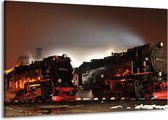 Peinture sur toile Trains | Noir, rouge, gris | 140x90cm 1 Liège